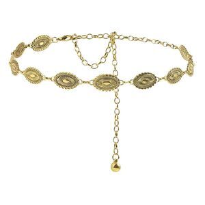 9891 Western Metal Concho Belt For Women Cowgirl Waist Chain Belt For Country